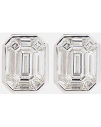 SHAY - Illusion 18kt White Gold Earrings With Diamonds - Lyst