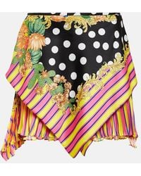 Versace - Printed Wrap Miniskirt - Lyst