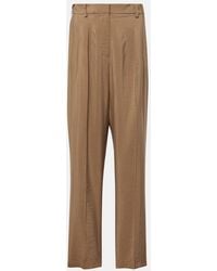 JOSEPH - Pleated Silk-Blend Twill Straight Pants - Lyst