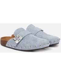 Tory Burch - Mellow Studded Suede Clogs - Lyst