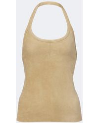 Stouls - Cherry Halterneck Suede Top - Lyst
