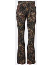 Etro - Paisley Jacquard Flared Pants - Lyst