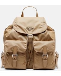 Prada - Rucksack Aus Re-Nylon Mit Leder - Lyst