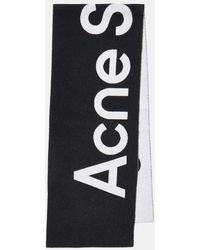 Acne Studios - Toronty Logo Wool Blend Scarf - Lyst