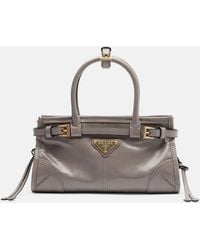 Prada - Bonnie Mini Leather Top-Handle Bag - Lyst