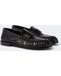 Saint Laurent - Le Loafer Eel Leather Penny Loafers - Lyst