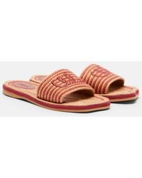 Chloé - Sand Logo Slides - Lyst