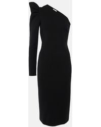 Max Mara - One-Shoulder Ruffled Midi Dress - Lyst