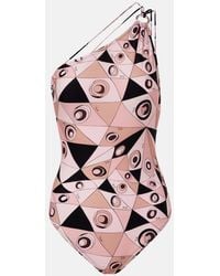 PUCCI - Occhi One-Shoulder Swimsuit - Lyst
