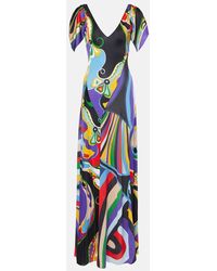 PUCCI - Robe Orchidee And Iride Aus Jersey - Lyst