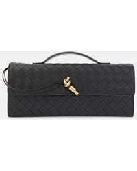 Bottega Veneta - Andiamo Intrecciato Leather Clutch - Lyst