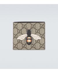 Gucci Bee Print GG Supreme Wallet - Multicolour