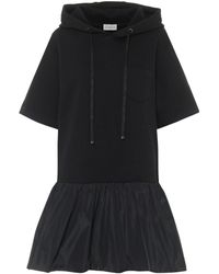 Moncler Cotton-jersey Dress - Black
