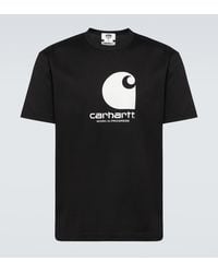 Junya Watanabe - X Carhartt Logo Cotton Jersey T-Shirt - Lyst