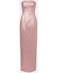 Emilia Wickstead - Laelia Cloque Bustier Gown - Lyst