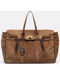 Brunello Cucinelli - Large Suede Tote Bag - Lyst