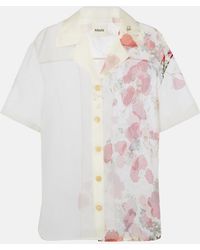 KHAITE - Riordan Floral Sheer Silk Organza Shirt - Lyst
