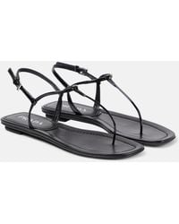 Prada - Patent Leather Thong Sandals - Lyst