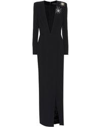 Alexandre Vauthier Embellished Long-sleeved Gown - Black