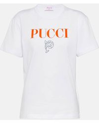 Emilio Pucci - Camiseta de algodon estampada - Lyst