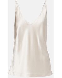 Dorothee Schumacher - Sense Of Shine Silk-Blend Satin Top - Lyst