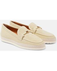 Tod's - T Ring Suede Driving Shoes - Lyst
