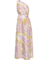 Emilio Pucci Printed Silk Habotai Midi Dress - Multicolour