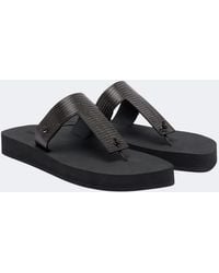 Christen - Edge Leather Thong Sandals - Lyst