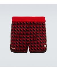 adidas X Wales Bonner Shorts aus Jacquard-Strick - Rot