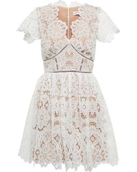 Self-Portrait Exclusive To Mytheresa – Guipure Lace Minidress - White