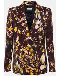 Dries Van Noten - Floral Double-Breasted Blazer - Lyst