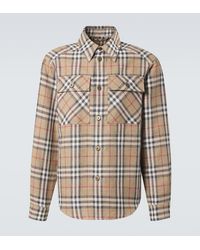 Burberry - Checked Cotton Shirt - Lyst