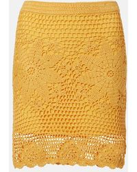 Jonathan Simkhai - Agnes Floral Crochet Cotton Miniskirt - Lyst