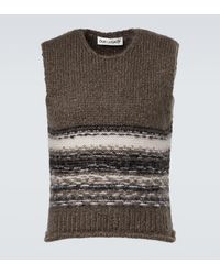 Our Legacy - Pleaser Striped Wool And Mohair Sweater Vest - Lyst