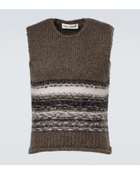 Our Legacy - Pleaser Striped Wool And Mohair Sweater Vest - Lyst