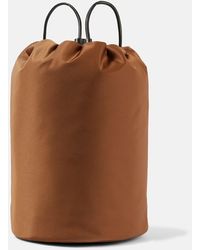 The Row - Sporty Leather-Trimmed Backpack - Lyst