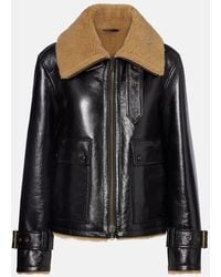 Veronica Beard - Lederjacke Danika Mit Shearling - Lyst