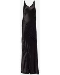 Saint Laurent - Silk Satin Slip Dress - Lyst