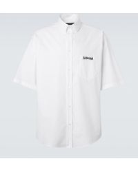 Balenciaga - Masking Tape Cotton Poplin Shirt - Lyst