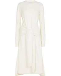 JW Anderson Tie-waist Wool Jumper Dress - White