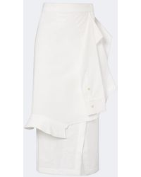 Rohe - Asymmetric Cotton-Blend Midi Skirt - Lyst