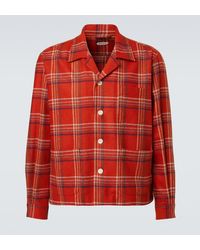 Bode - Gable Plaid Wool Flannel Overshirt - Lyst