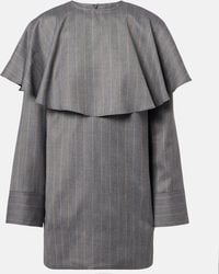 Ganni - Vestido Corto Con Raya Diplomatica - Lyst