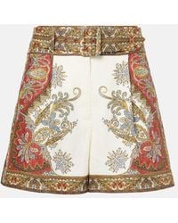 Veronica Beard - Shorts Hobbes Aus Leinen - Lyst