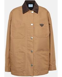 Prada - Giacca oversize in canvas - Lyst