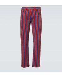 Versace - Striped Straight Jeans - Lyst