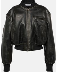 Acne Studios - New Lomber Leather Bomber Jacket - Lyst