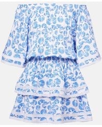 Melissa Odabash - Micha Printed Tiered Minidress - Lyst