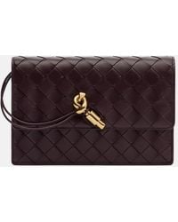 Bottega Veneta - Andiamo Intrecciato Leather Wallet On Chain - Lyst