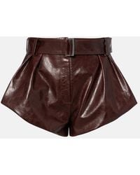 Magda Butrym - Belted Leather Shorts - Lyst